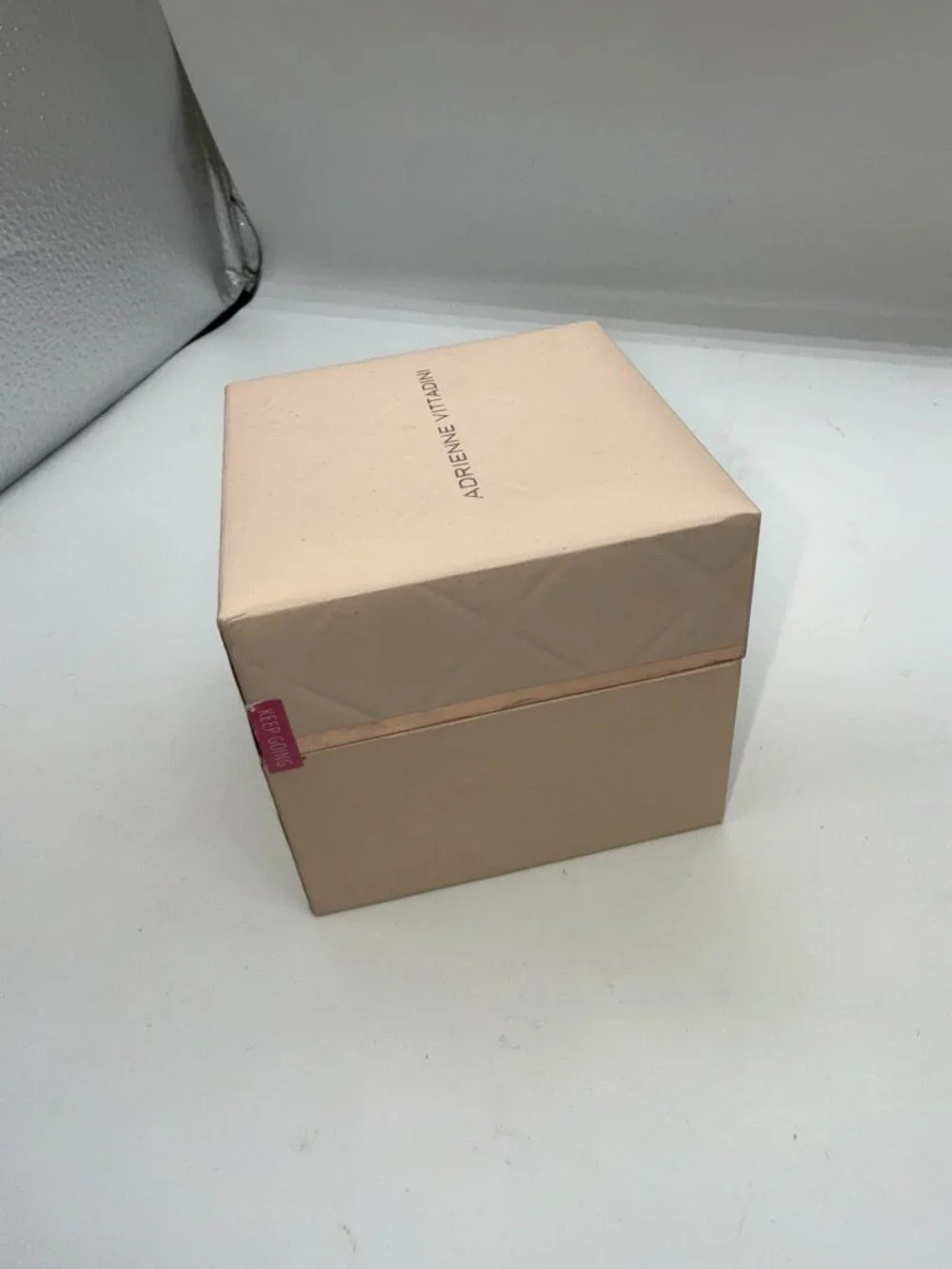 Adrienne Vittadini Women’s Pearl Crystal Watch Silver Tone Box Included